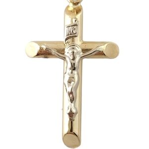 14K Yellow God Crucifix Pendant Necklace #16878
